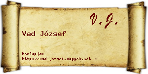 Vad József névjegykártya